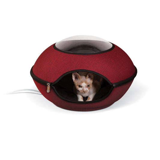 K&H Pet Products Thermo-Lookout Cat Pod Red 21 x 21 x 7.5 For Pet With Love