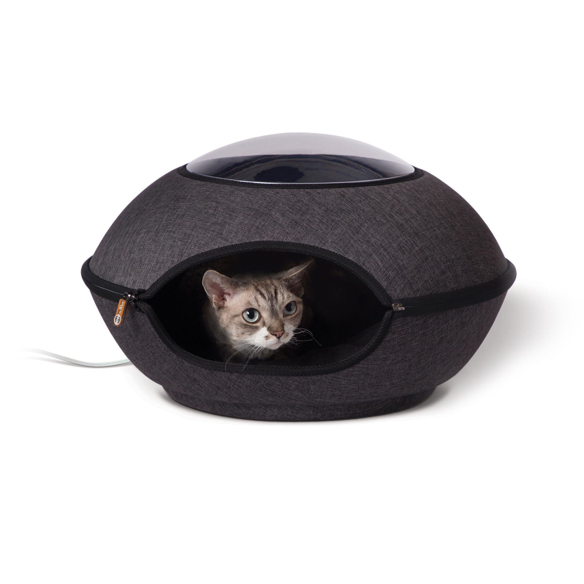 K&H Pet Products Thermo-Lookout Cat Pod Gray 21 x 21 x 7.5 For Pet With Love