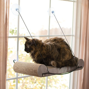 K&H Pet Products EZ Mount Cat Scratcher Kitty Sill Tan 11 x 20 x 2