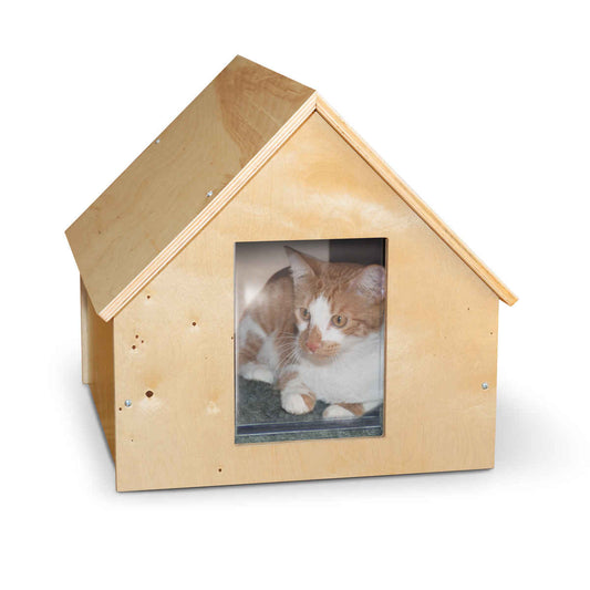 K&H Pet Products Birdwood Manor Unheated Kitty House Wood 18 x 16 x 15 For Pet With Love