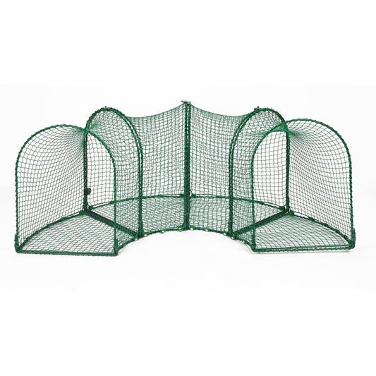 Kittywalk Curves (4) Outdoor Cat Enclosure Green 96 x 18 x 24 For Pet With Love