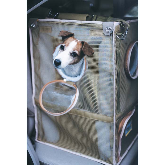 Kittywalk Cozy Cabin Pet Car Seat Taupe 17 x 17 x 24 For Pet With Love