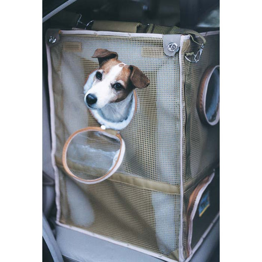 Kittywalk Cozy Cabin Pet Car Seat Taupe 17 x 17 x 24 For Pet With Love