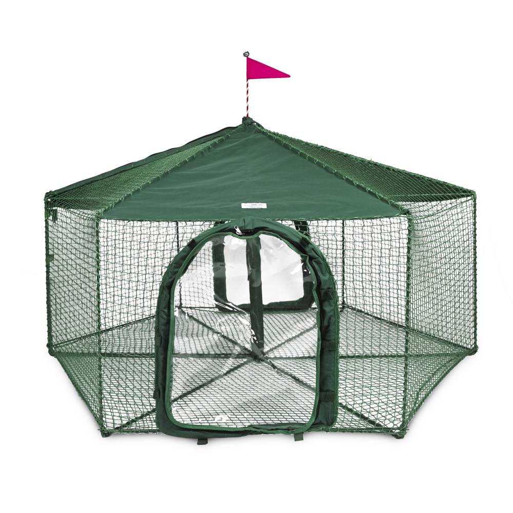 Kittywalk Gazebo Yard and Garden Outdoor Cat Enclosure Green 70 x 70 38 For Pet With Love
