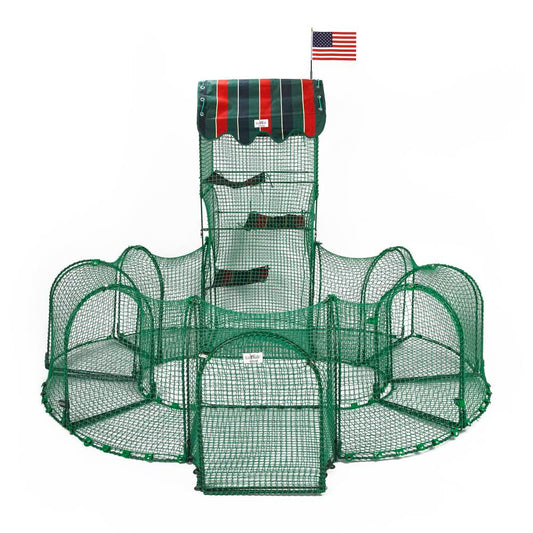 Kittywalk Grand Prix Outdoor Cat Enclosure Green 86 x 70 x 60 For Pet With Love