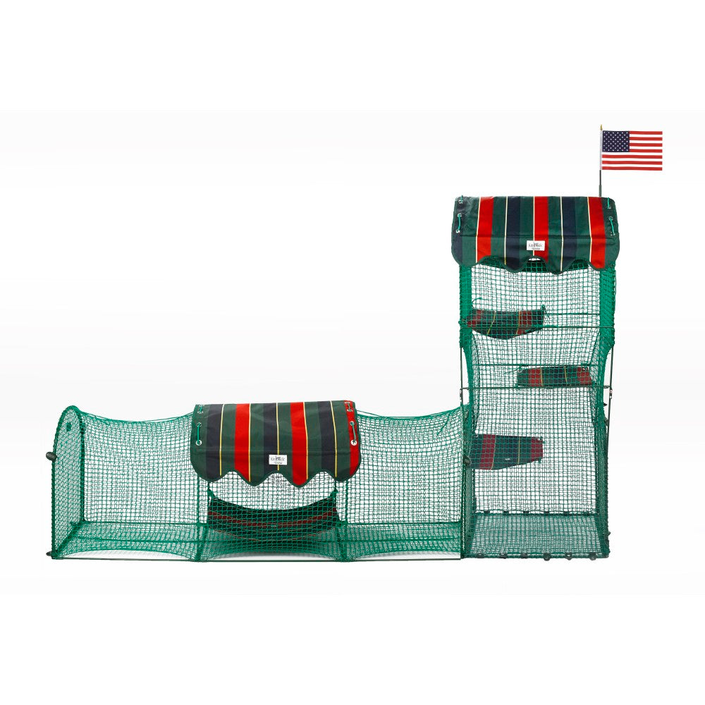 Kittywalk Town and Country Collection Outdoor Cat Enclosure Green 96 x 18 x 72 For Pet With Love