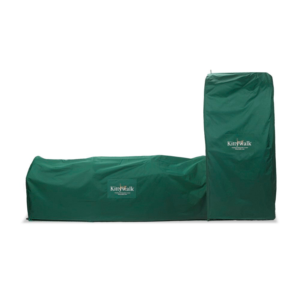 Kittywalk Outdoor Protective Cover for Kittywalk Town and Country Collection Green 96 x 18 x 72 For Pet With Love
