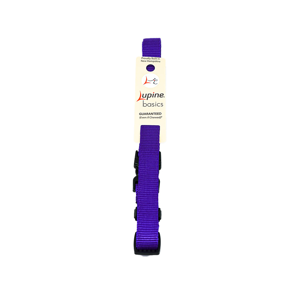 Lupine Pet E-collar Adjustable Nylon Replacement Strap 3/4 inch Purple For Pet With Love