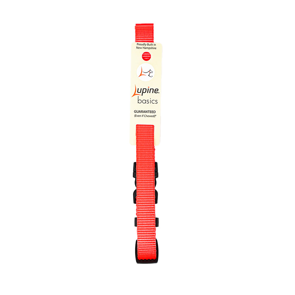 Lupine Pet E-collar Adjustable Nylon Replacement Strap 3/4 inch Orange For Pet With Love