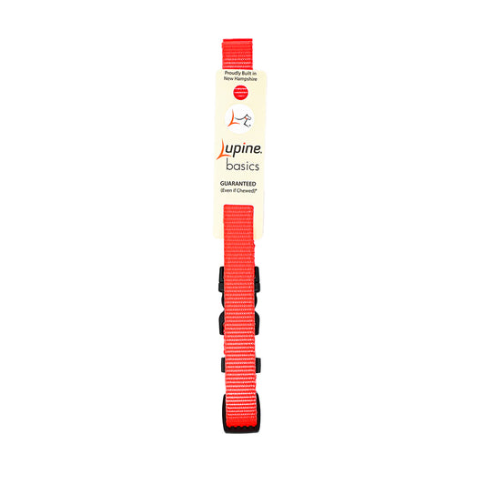 Lupine Pet E-collar Adjustable Nylon Replacement Strap 3/4 inch Orange For Pet With Love