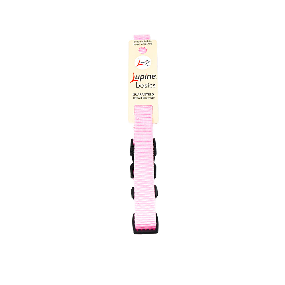 Lupine Pet E-collar Adjustable Nylon Replacement Strap 3/4 inch Pink For Pet With Love