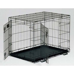 Midwest Life Stages Double Door Dog Crate Black 22 x 13 x 16