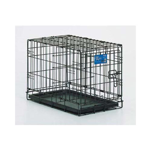 Midwest Life Stages Single Door Dog Crate Black 22 x 13 x 16 For Pet With Love