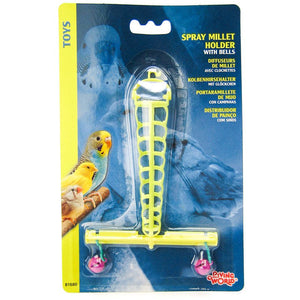 Living World Plastic Spray Millet Holder with Bells For Pet With Love