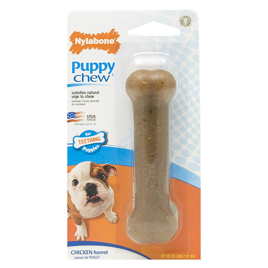 Nylabone Puppybone Regular Chew Toy Brown 4.5 x 1.5 x 1.5 For Pet With Love