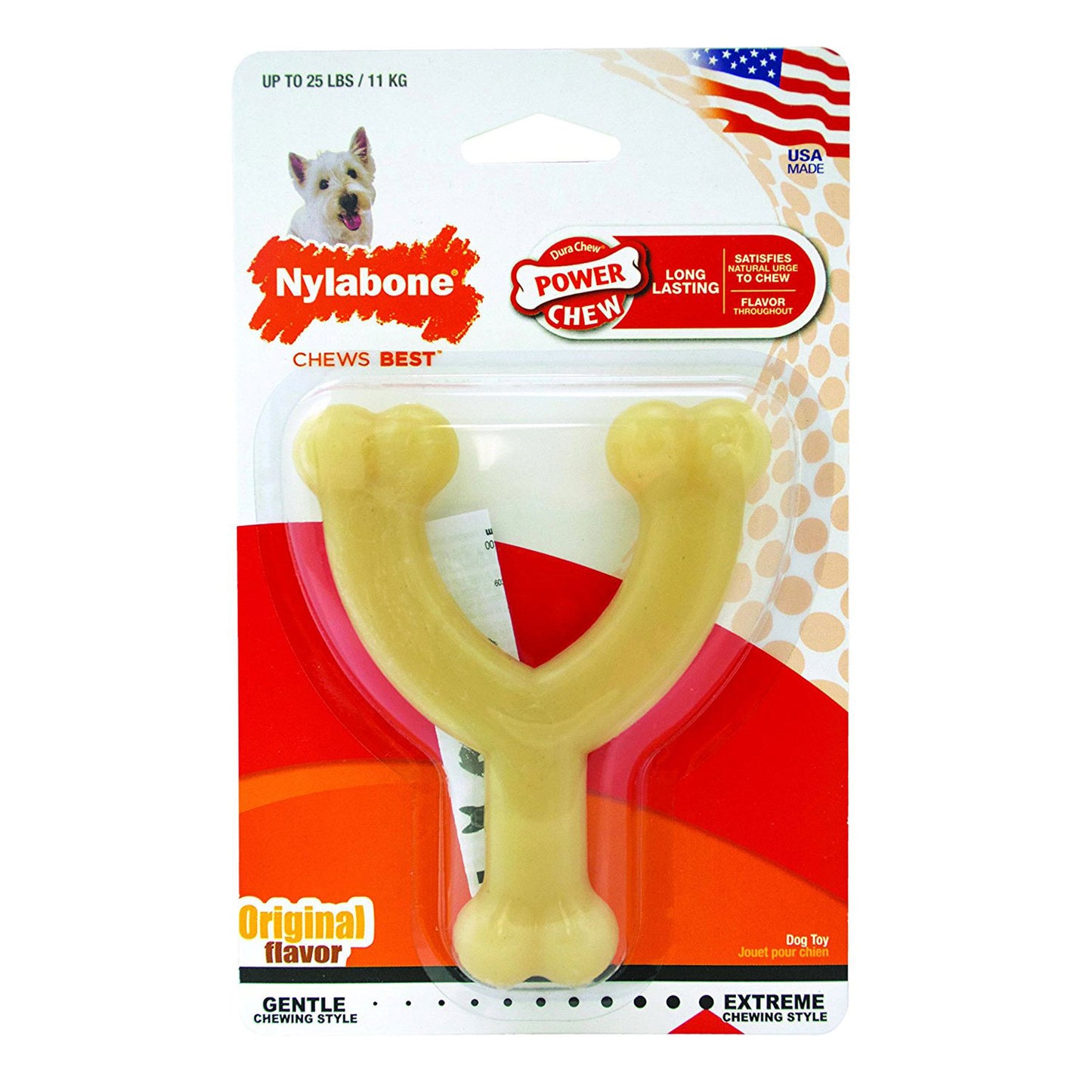 Nylabone Dura Chew Wishbone Dog Chew 4.5 x 3.8 x 1 For Pet With Love