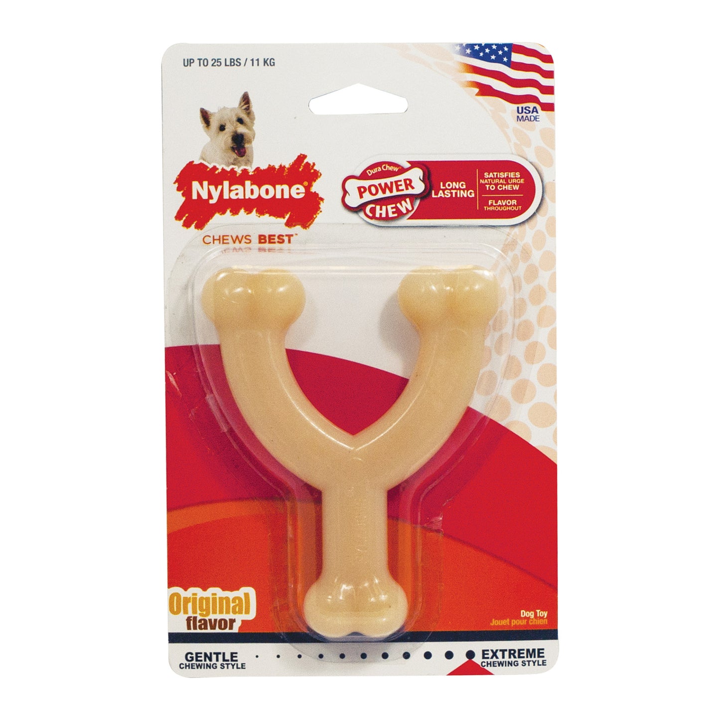 Nylabone Power Chew Wishbone Chew Toy Wolf For Pet With Love