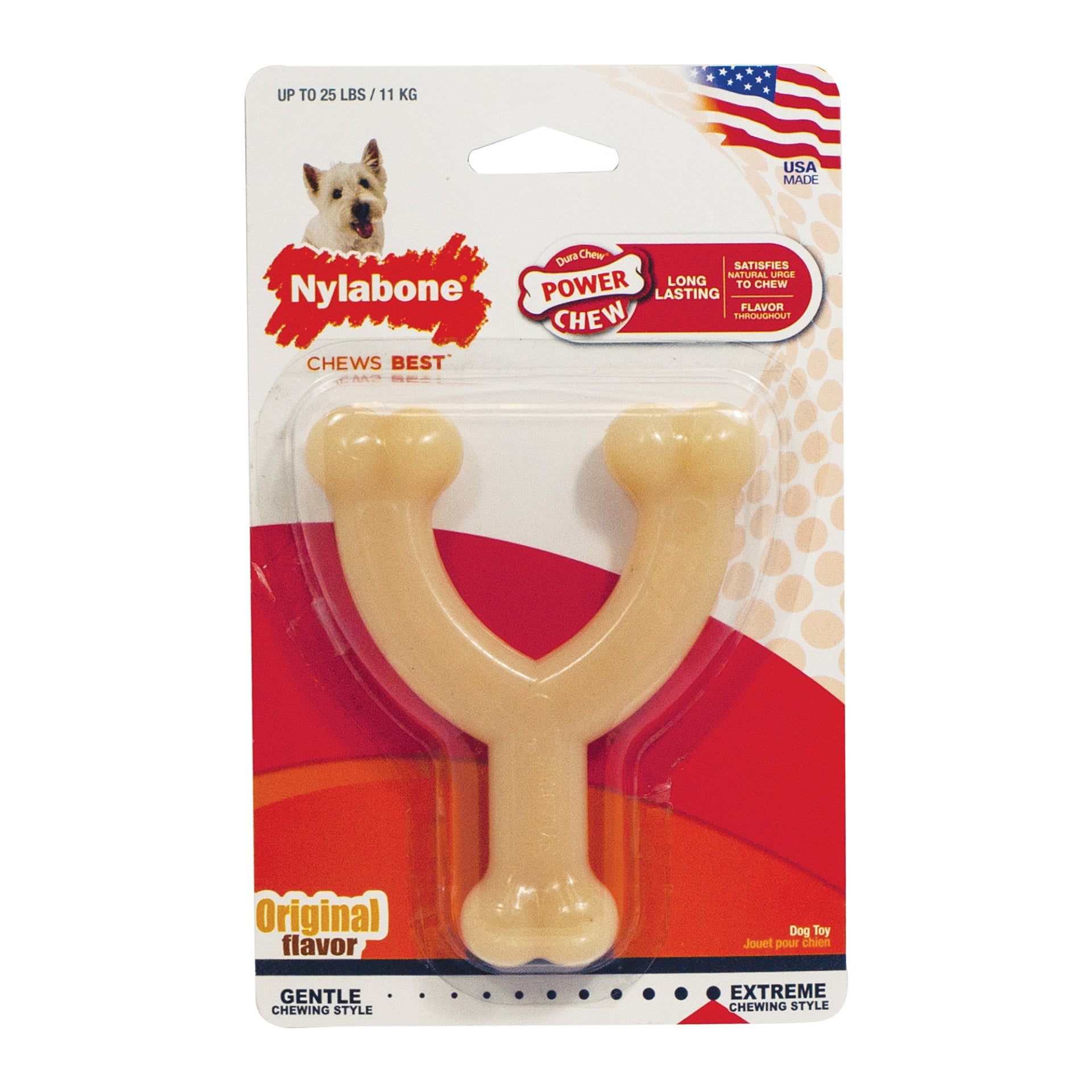 Nylabone Power Chew Wishbone Chew Toy Wolf For Pet With Love