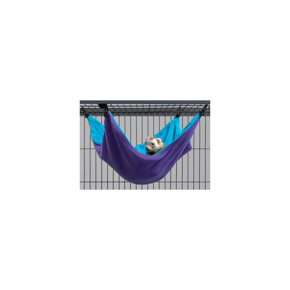 Midwest Ferret Nation Hammock Hideaway Large Teal / Purple 17 x 13 x 8