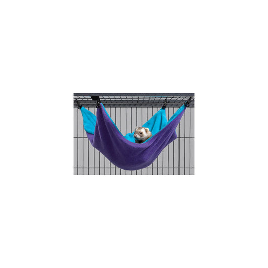 Midwest Ferret Nation Hammock Hideaway Large Teal / Purple 17 x 13 x 8 For Pet With Love