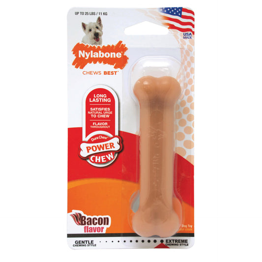 Nylabone Power Chew Bacon Chew Toy Regular For Pet With Love