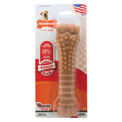 Nylabone Power Chew Textured Bacon Chew Toy Souper