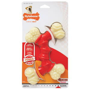 Nylabone Power Chew Double Bone Bacon Chew Toy Souper