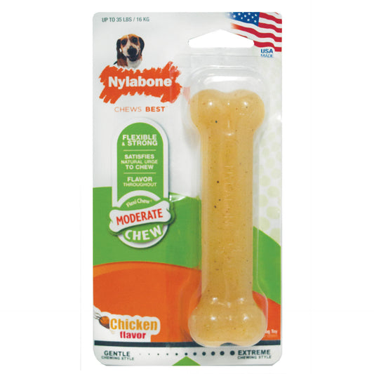 Nylabone Moderate Chew Dog Chew Toy Chicken Wolf For Pet With Love