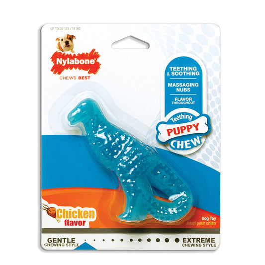 Nylabone Puppy Chew Dental Dino Chew Dog Toy Regular For Pet With Love
