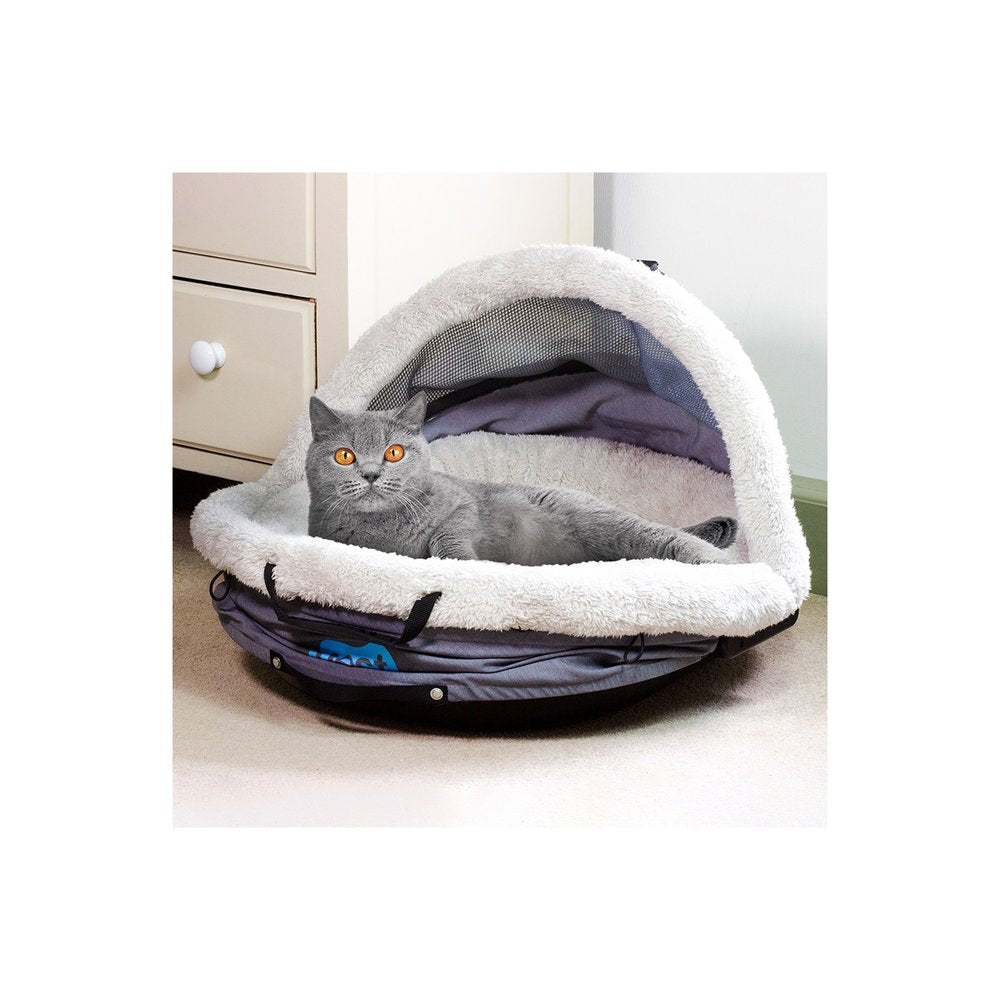 Bear Bear Pet Nest and Go Pet Bed and Carrier Gray 24 x 23 x 16 For Pet With Love