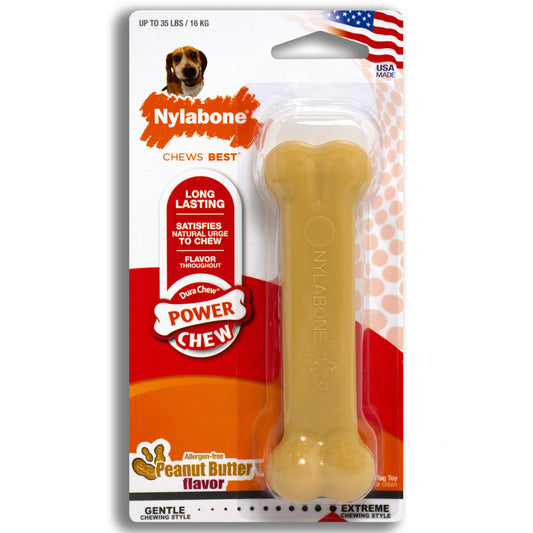 Nylabone Power Chew Peanut Butter Dog Chew Toy Wolf For Pet With Love
