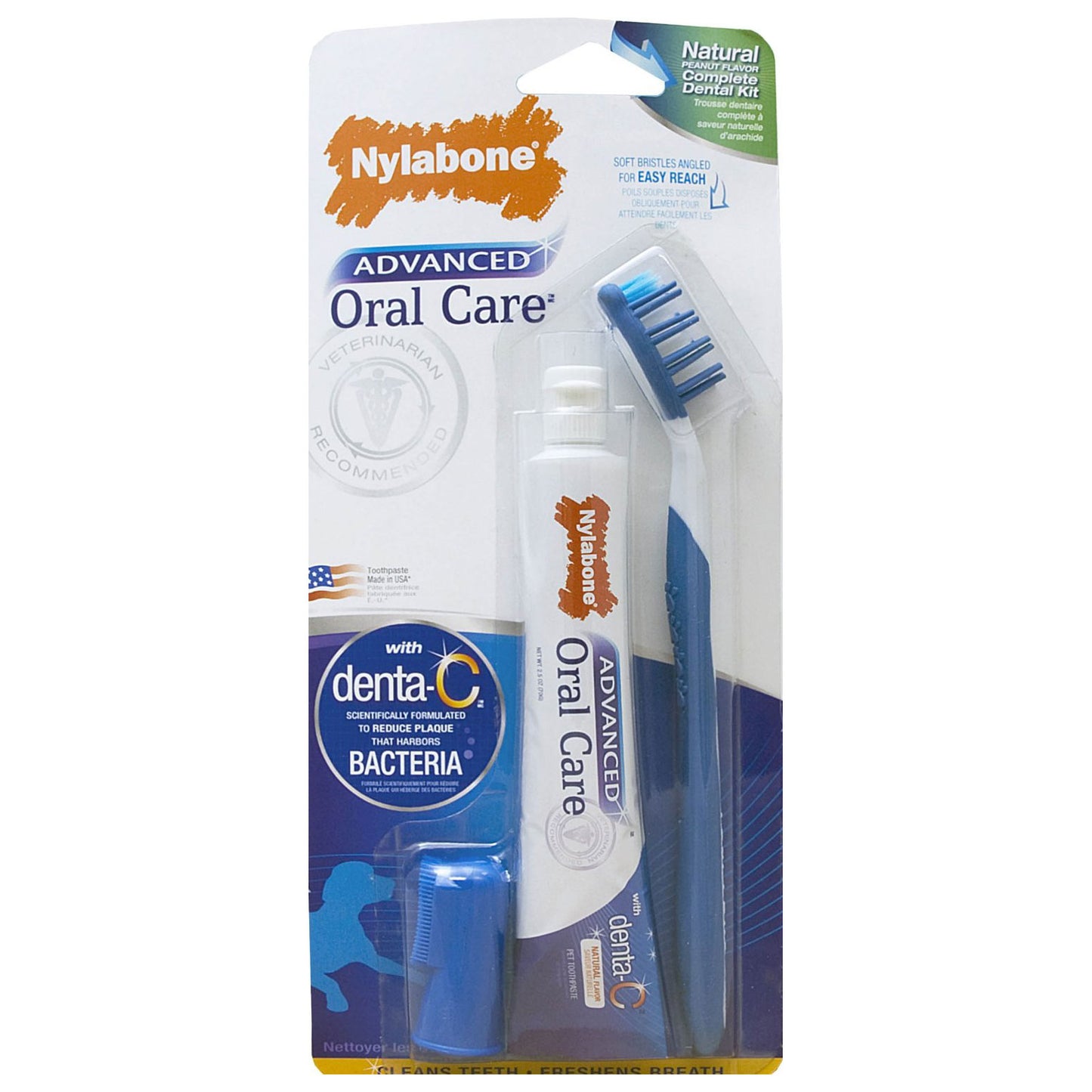 Nylabone Advanced Oral Care Natural Dog Dental Kit For Pet With Love
