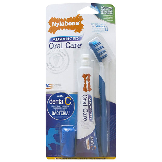 Nylabone Advanced Oral Care Natural Dog Dental Kit For Pet With Love