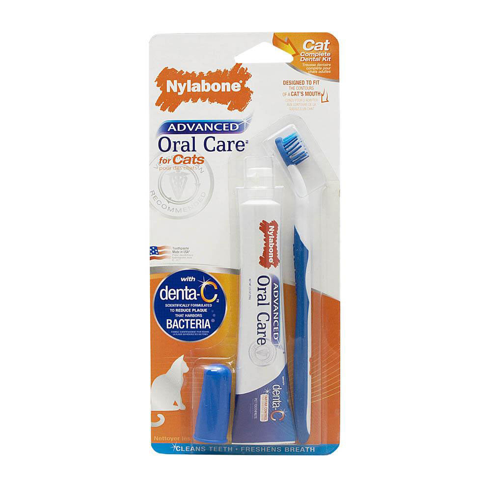 Nylabone Advanced Oral Care Cat Dental Kit For Pet With Love