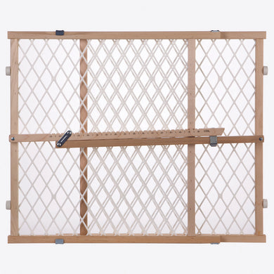 North States Easy Adjust - Diamond Mesh Pet Gate White, Wood 26.5 - 42 x 23