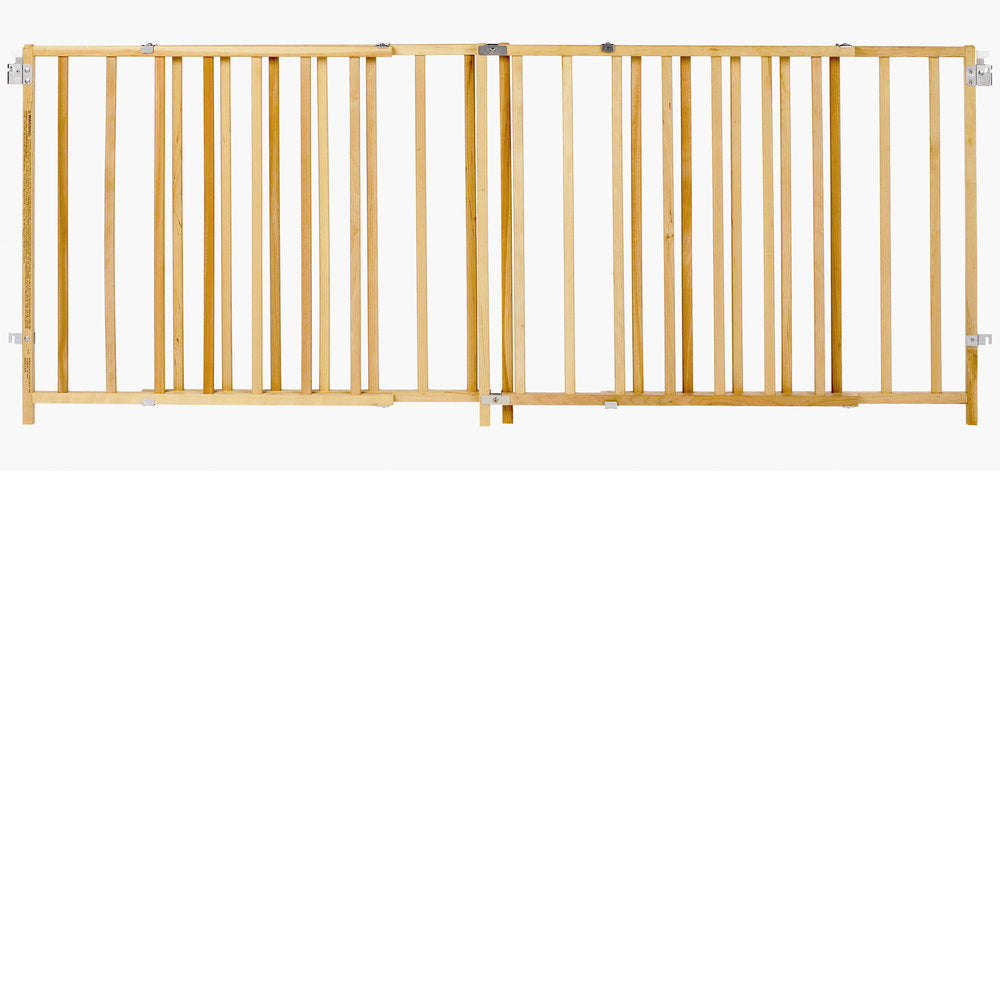 North States Extra-Wide Swing Pet Gate Wood 60 - 103 x 27 For Pet With Love