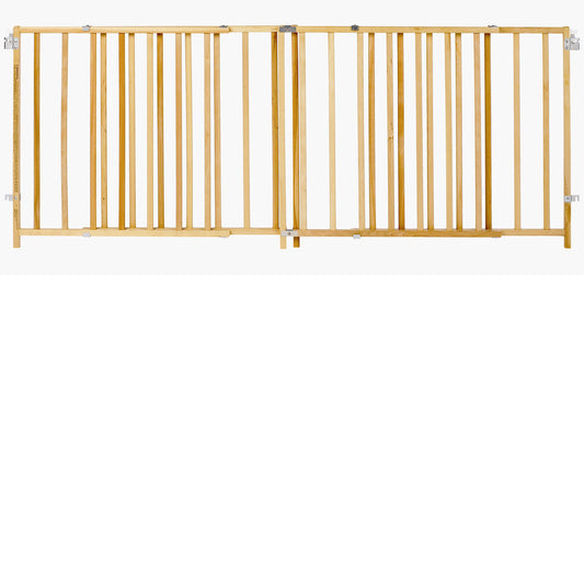 North States Extra-Wide Swing Pet Gate Wood 60 - 103 x 27 For Pet With Love
