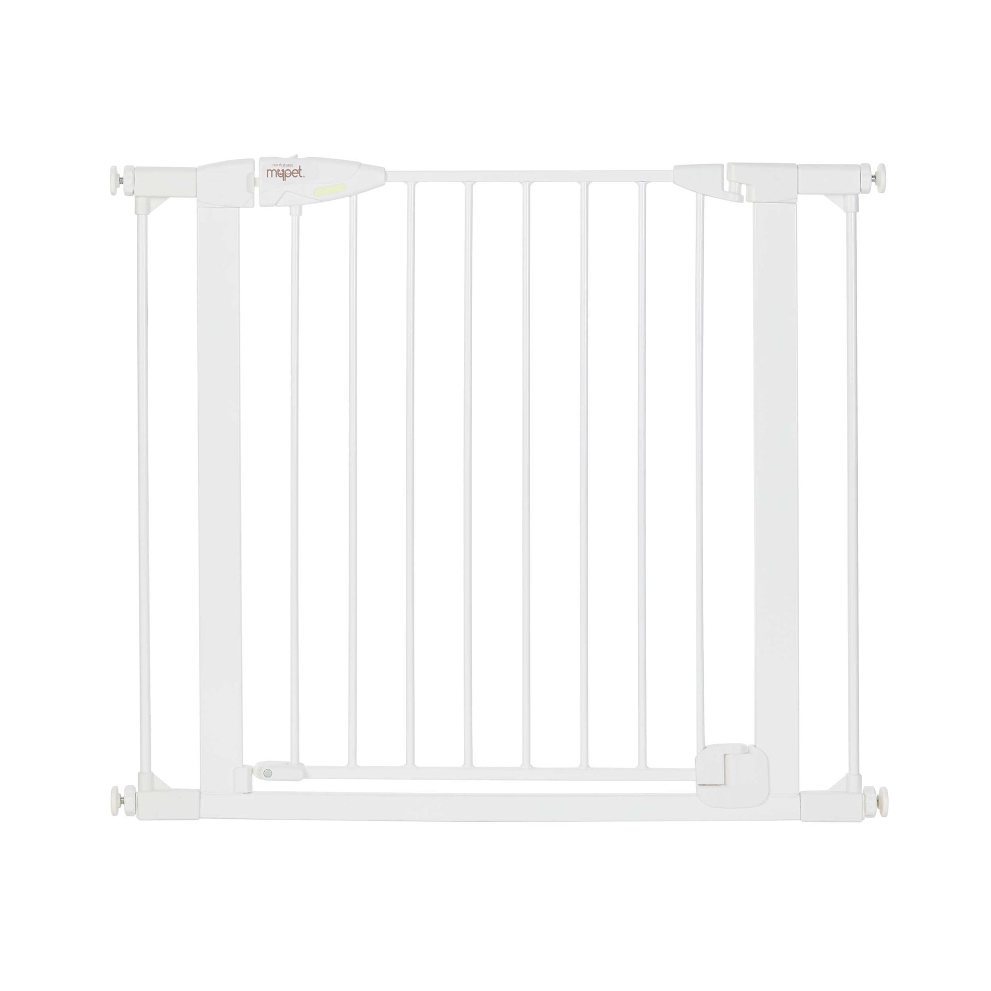 North States MyPet Ultimutt Walk Thru Pet Gate with Auto Close 5435 1.75 x 29.75-37.5 x 30 For Pet With Love