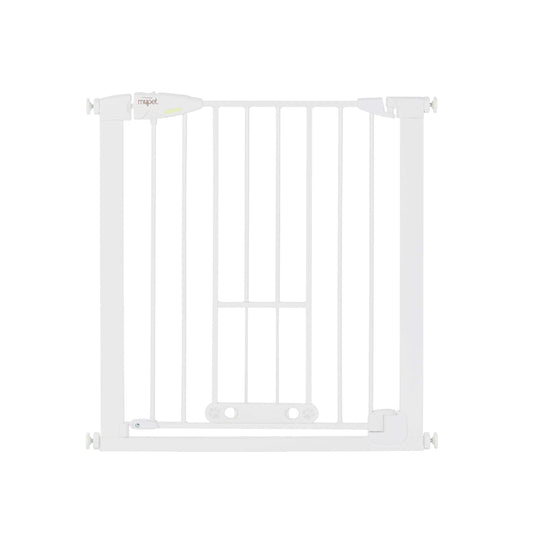 North States MyPet Wide Walk Thru EasyPass Pet Gate with Auto Close 5452 1.75 x 29.75-40.5 x 30 For Pet With Love