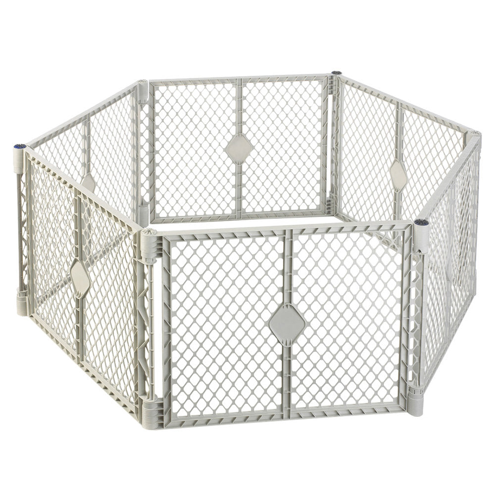 North States Pet Superyard XT Gate 6 panels White 30 x 26 For Pet With Love