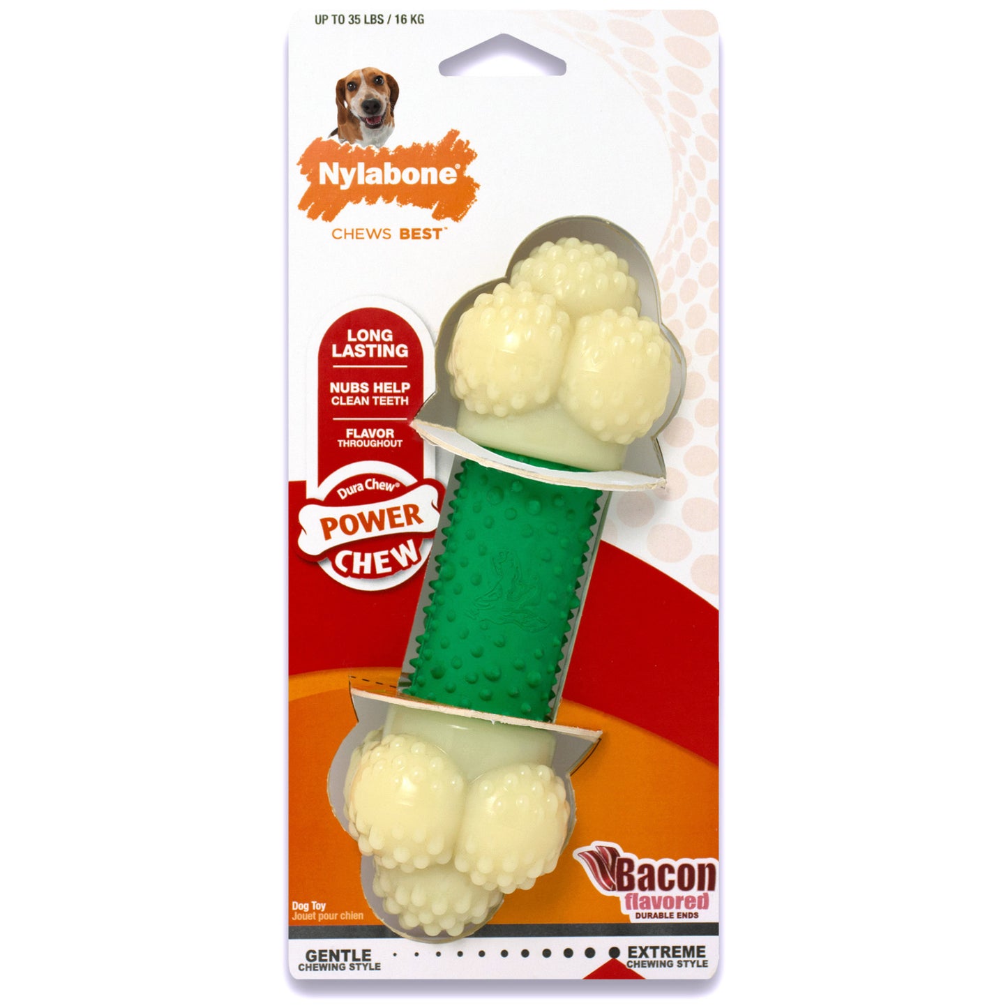 Nylabone Power Chew Double Action Chew Toy Wolf For Pet With Love