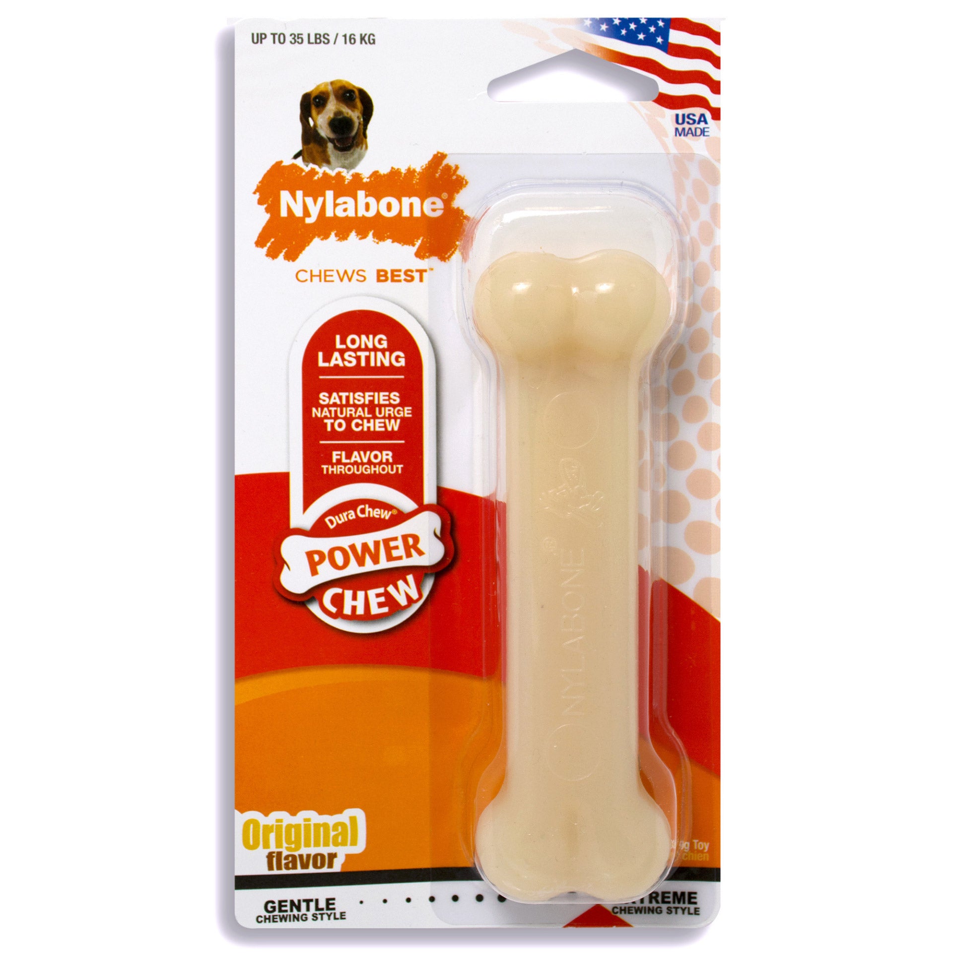 Nylabone Power Chew Original Chew Toy Wolf For Pet With Love
