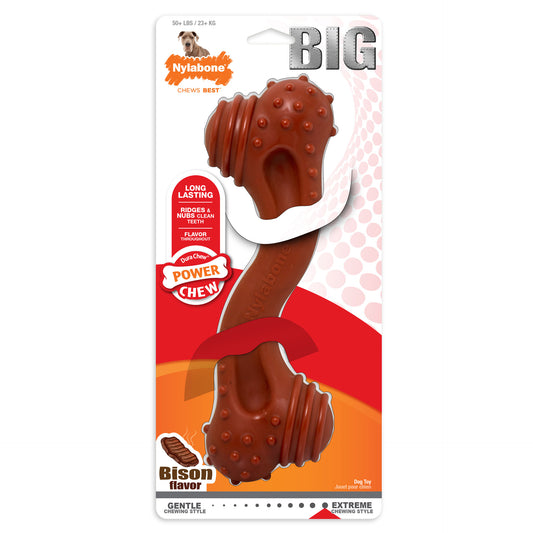 Nylabone Power Chew Textured Monster Bone For Pet With Love