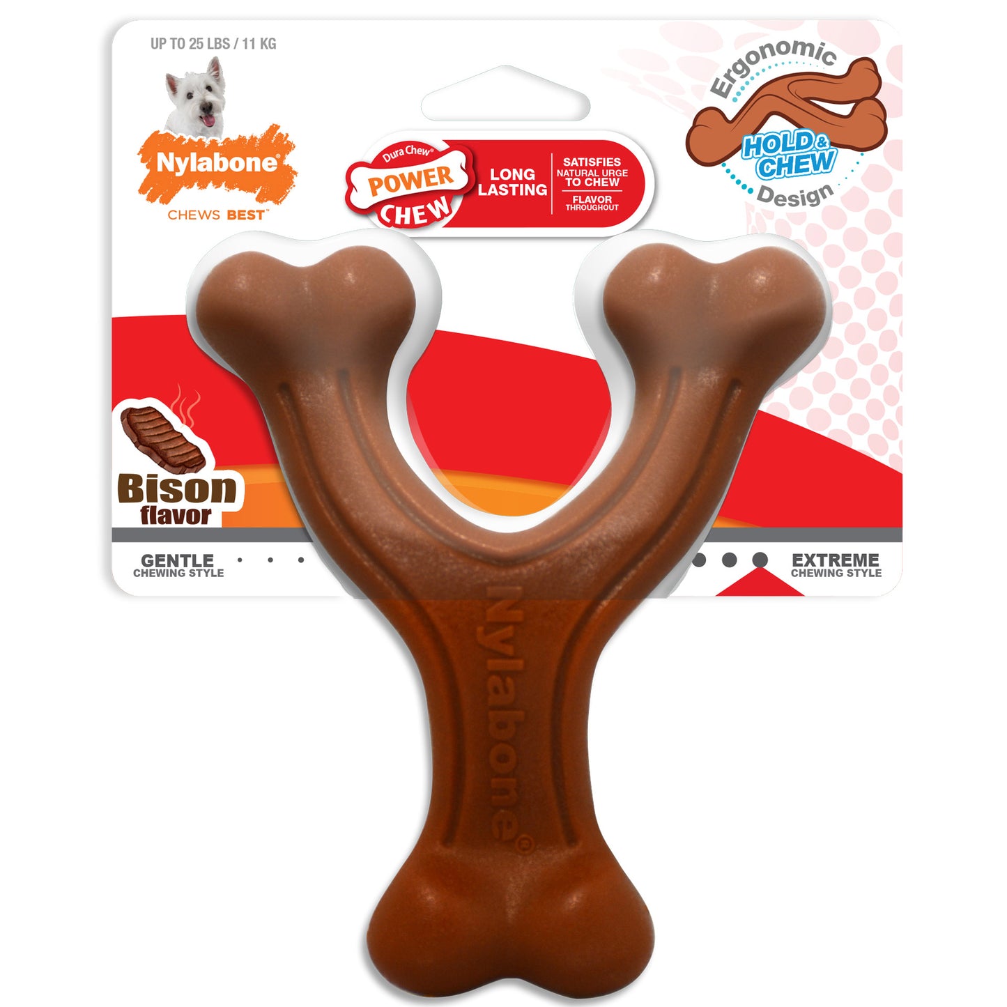 Nylabone Power Chew Wishbone Chew Toy Regular For Pet With Love