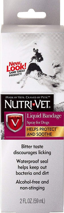 Nutri-Vet Liquid Bandage Spray for Dogs Helps Protect and Soothe For Pet With Love
