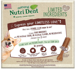 Nylabone Natural Nutri Dent Filet Mignon Limited Ingredients Medium Dog Chews For Pet With Love