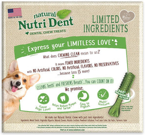 Nylabone Natural Nutri Dent Fresh Breath Limited Ingredients Large Dog Chews For Pet With Love