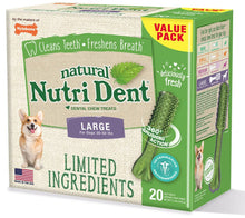 Load image into Gallery viewer, Nylabone Natural Nutri Dent Fresh Breath Limited Ingredients Large Dog Chews For Pet With Love
