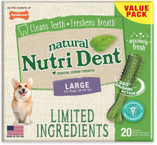 Load image into Gallery viewer, Nylabone Natural Nutri Dent Fresh Breath Limited Ingredients Large Dog Chews For Pet With Love
