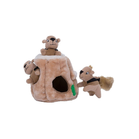 Outward Hound Hide-A-Squirrel Dog Toy Medium Brown 6 x 6 x 7 For Pet With Love